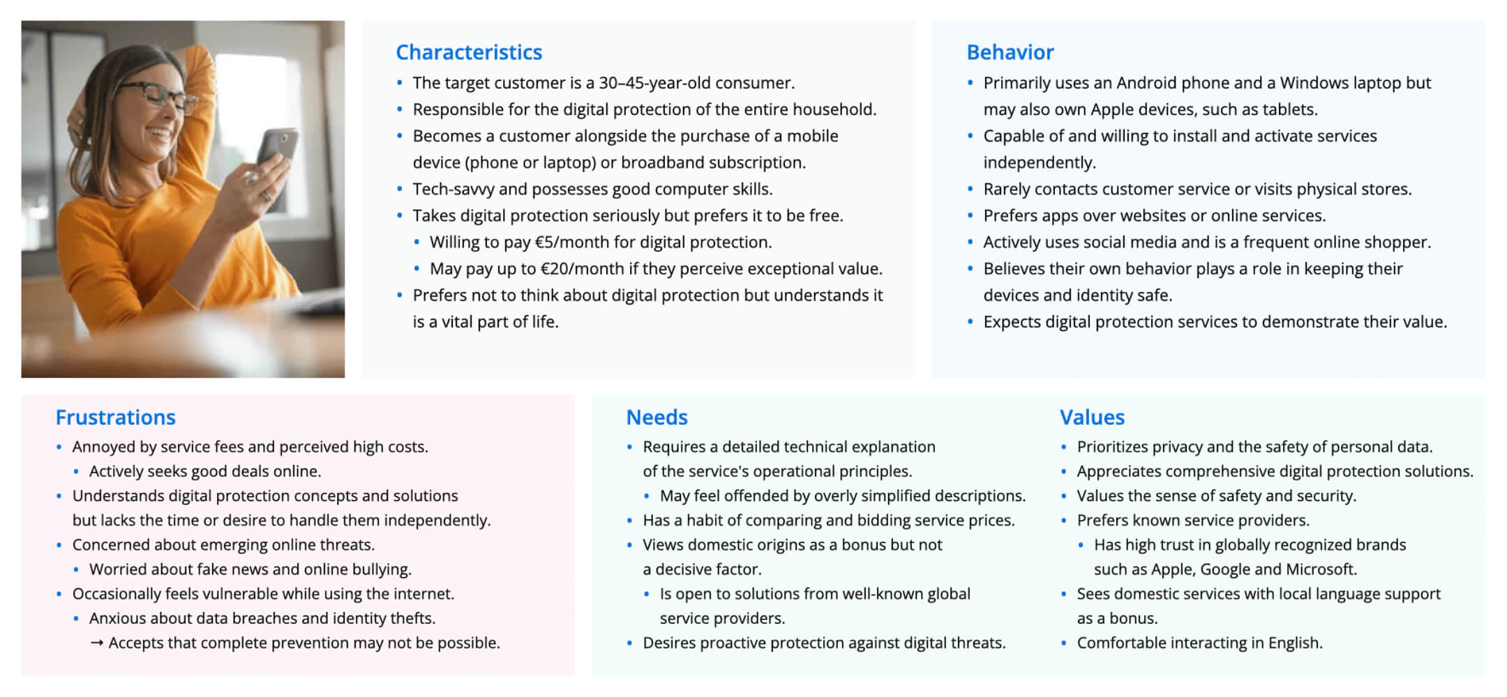An example of a data and research driven customer profile that integrates a common design approach with marketing segmentation. An example of a data and research driven customer profile that integrates a common design approach with marketing segmentation.